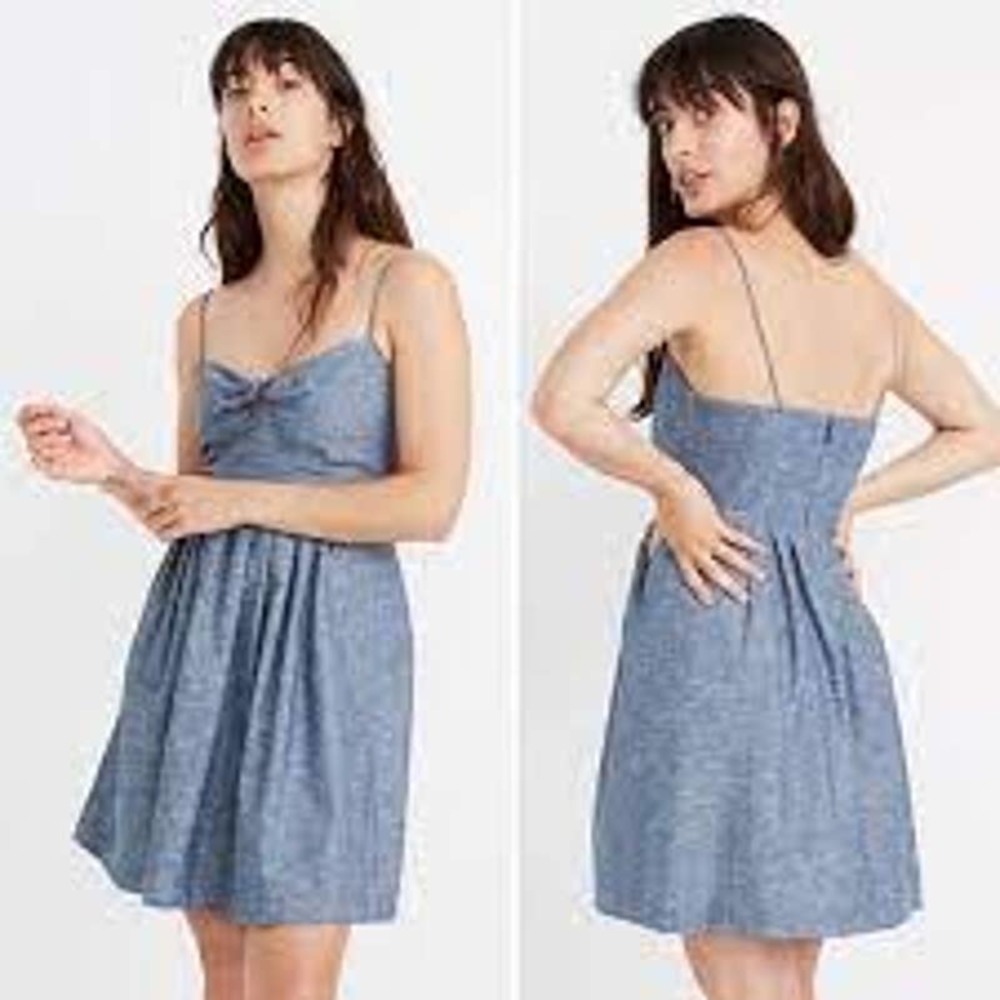 Madewell Blue Chambray Mini Dress